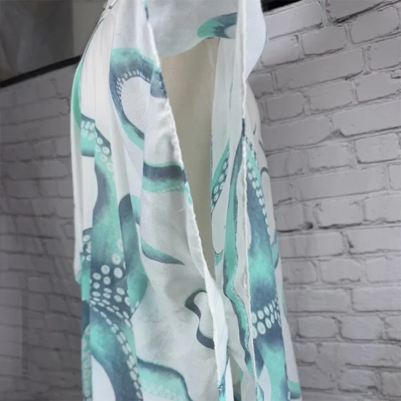 JC Just Classic Octopus Print Kimono Tassels Hem - Picture 7 of 10